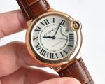Cartier 18K Gold 42MM Mechanical Movement Men's White Watch